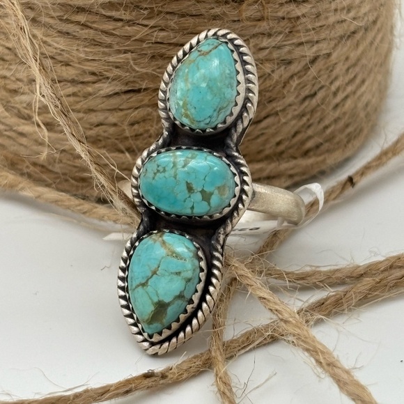 NWT Turquoise Adjustable 925 Sterling Silver Ring